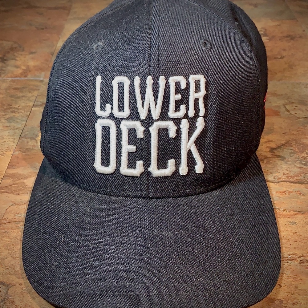 Lower Deck Black/ Red Snapback Adjustable Hat - image 5